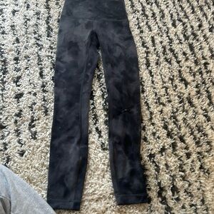 lululemon athletica Black Tie-Dye Leggings
